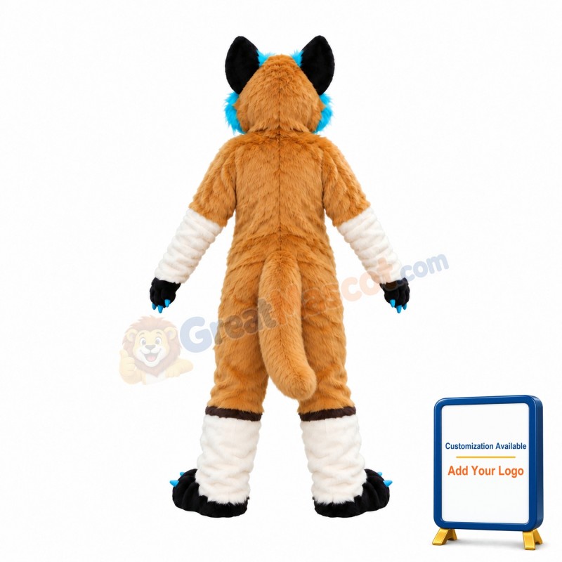 Brown Husky Dog Wolf Mascot Costume