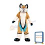 Brown Husky Dog Wolf Mascot Costume
