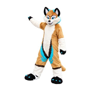 Brown Husky Dog Wolf Mascot Costume