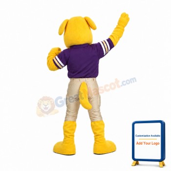 Yellow Bulldog Mascot Costume