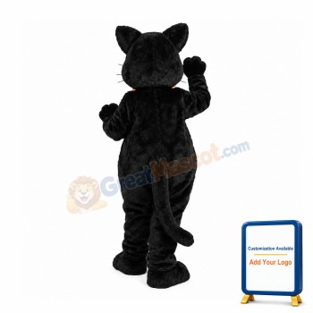 All Black Cat Mascot Costume
