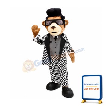Handsome Teddy Bear Mascot Costume