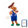 Thinker Moose Mascot Costume