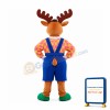Thinker Moose Mascot Costume