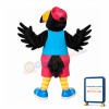 College Black Parrot Mascot Costume