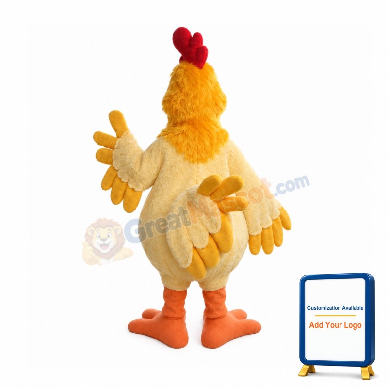 College Yellow Chicken Mascot Costume