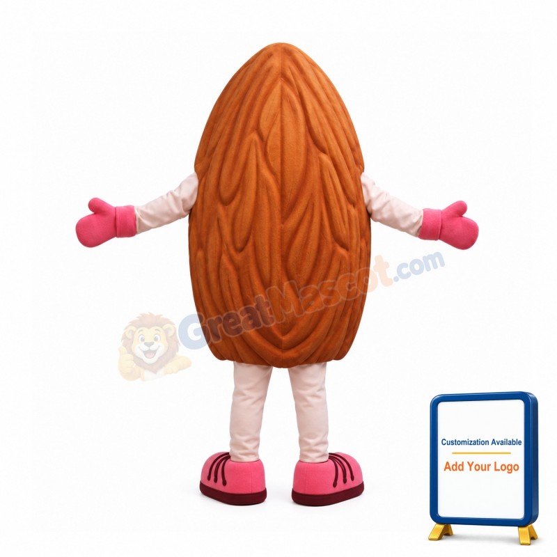 Happy Almond Mascot Costume