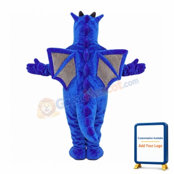 Funny Blue Dragon Mascot Costume
