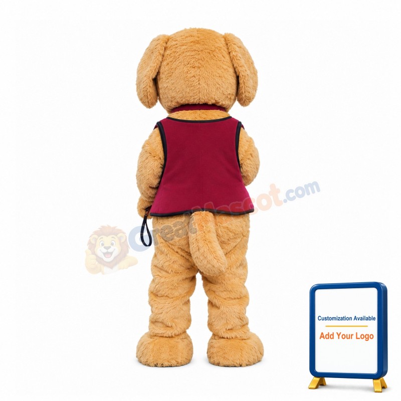 Brown Furry Dog Mascot Costume