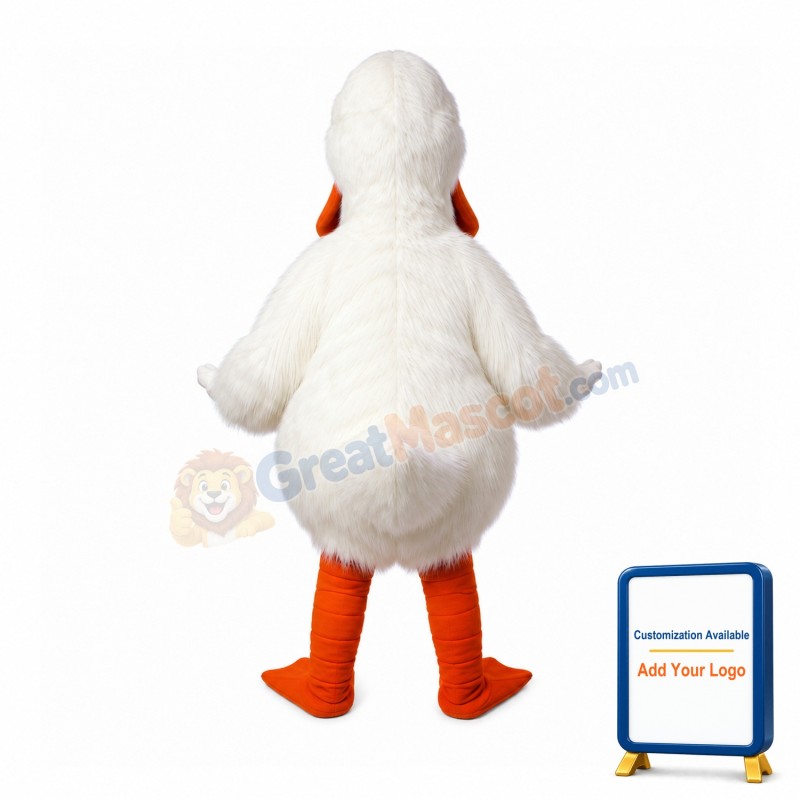 All White Bird Mascot Costume