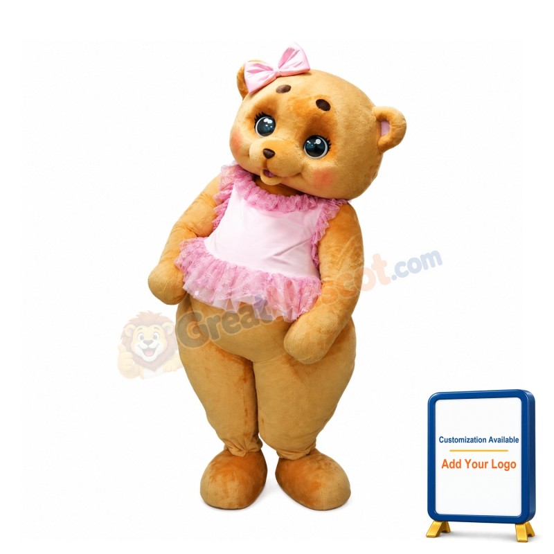 Beautiful Teddy Bear Mascot Costume