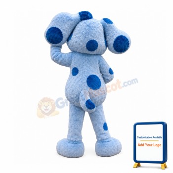 Lovely Blue Dog Mascot Costume