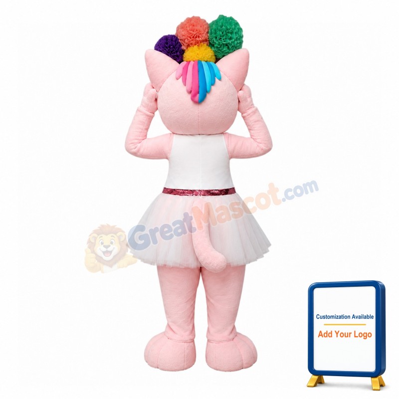 Lovely Pink Cat Mascot Costume
