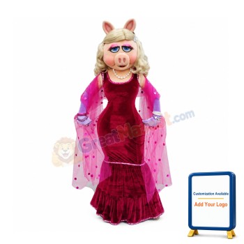 Fashion Miss Piggy Mascot Costume
