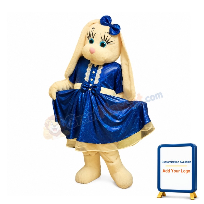 Beautiful White Bunny Mascot Costume