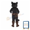 Beautiful Black & White Cat Mascot Costume