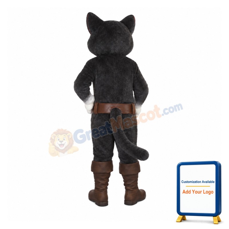 Beautiful Black & White Cat Mascot Costume