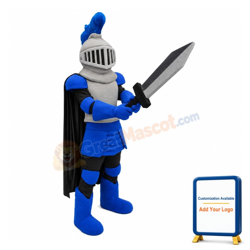 Blue University Knight Mascot Costume