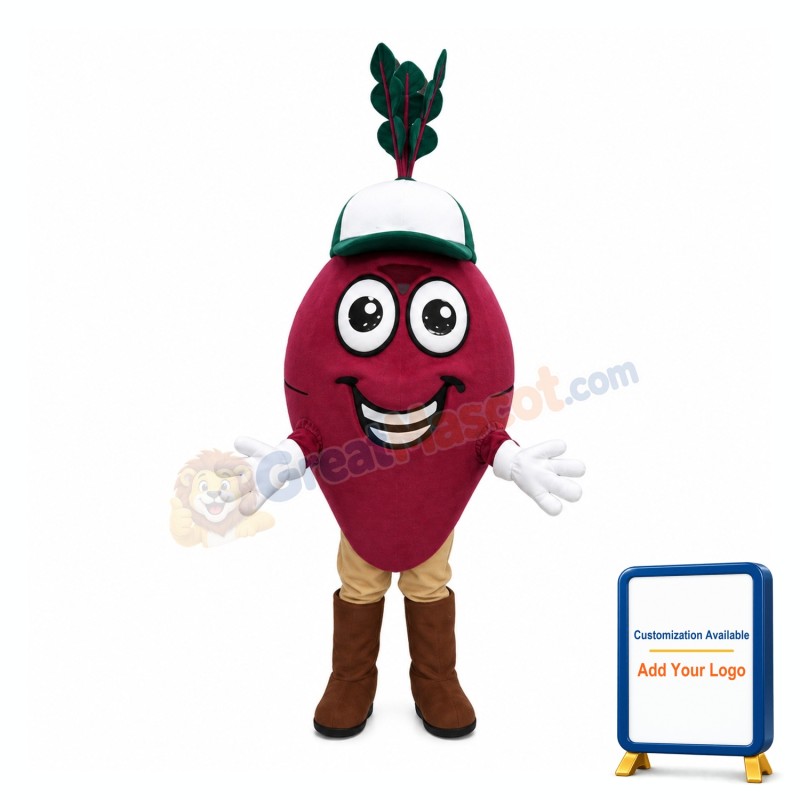 Happy Beet Mascot Costume
