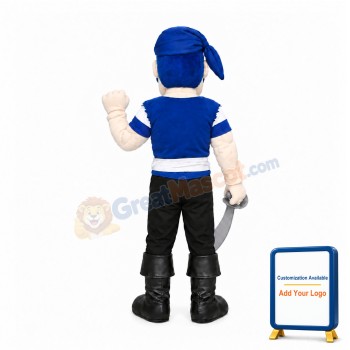 Blue Pirate Man Mascot Costume