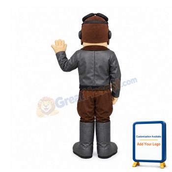 Happy Aviator Mascot Costume