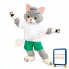 Lovely Grey & White Cat Mascot Costume