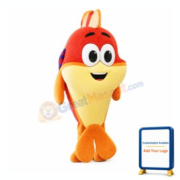 Super Cute Red Fish Mascot Costume