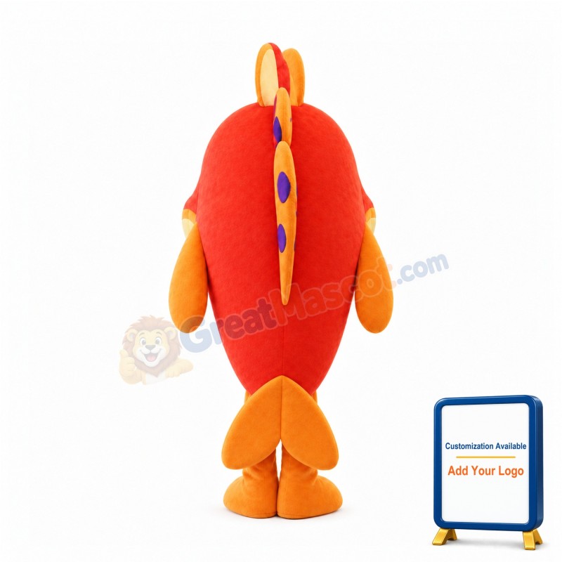 Super Cute Red Fish Mascot Costume