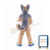 Friendly Brown & Gray Husky Dog Mascot Costume