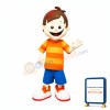 Happy Boy Mascot Costume