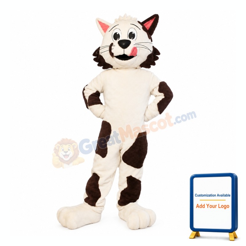 Super Lovely Black & White Cat Mascot Costume