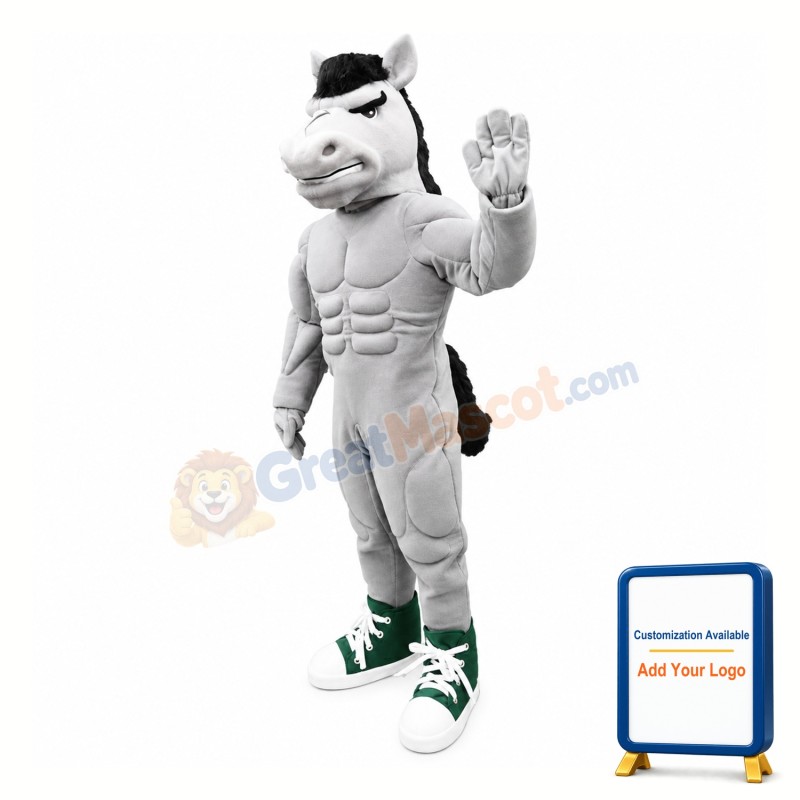 Power Muscular Horse Mascot Costume