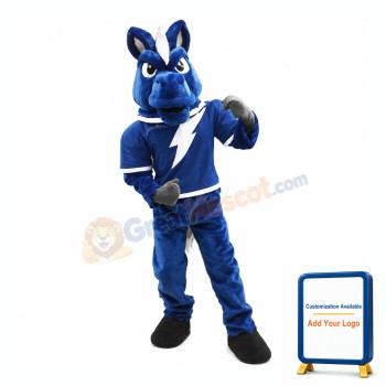 Power Fierce Blue Horse Mascot Costume