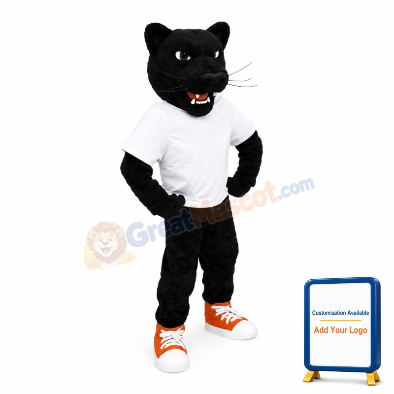 Power Fierce Black Panther Mascot Costume