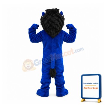 College Blue Lion Mascot Costume