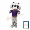 College Cute Raccoon Mascot Costume