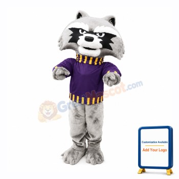College Cute Raccoon Mascot Costume
