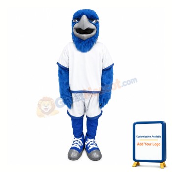 Sport Blue Hawk Mascot Costume