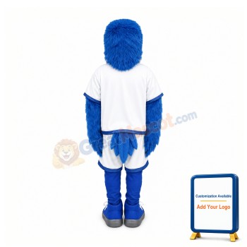 Sport Blue Hawk Mascot Costume