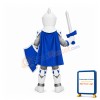 Blue & Grey University Knight Mascot Costume