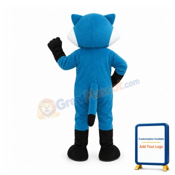 Blue Raccoon Mascot Costume