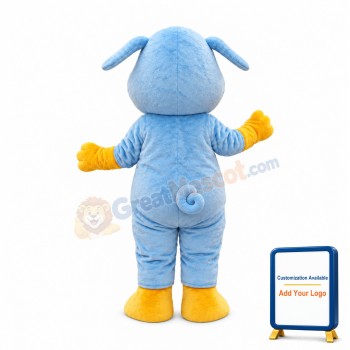 Blue & Yellow Pig Mascot Costume
