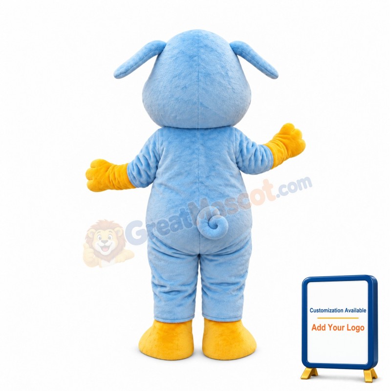 Blue & Yellow Pig Mascot Costume