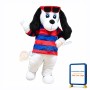 Plush White Dog Mascot Costume
