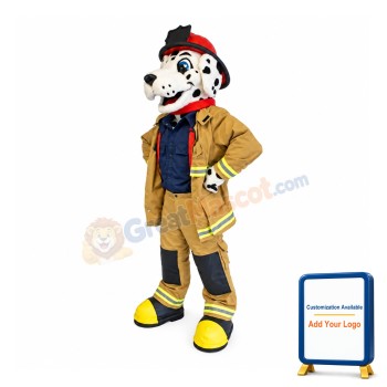 Professional Fire Dept Dog Mascot Costume
