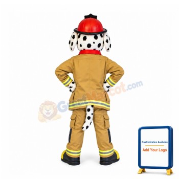Professional Fire Dept Dog Mascot Costume