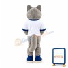 College Grey Wolf Mascot Costume