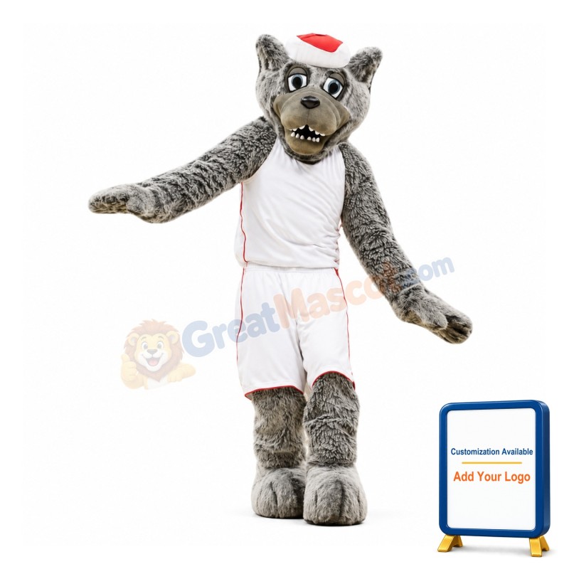 Sport Grey Wolf Mascot Costume