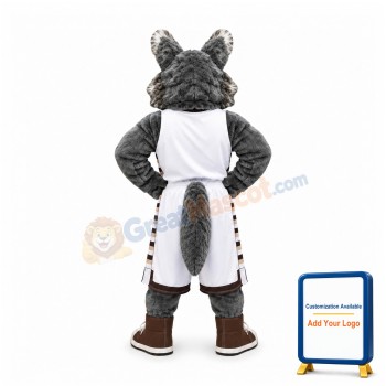 Grey Sport Wolf Mascot Costume