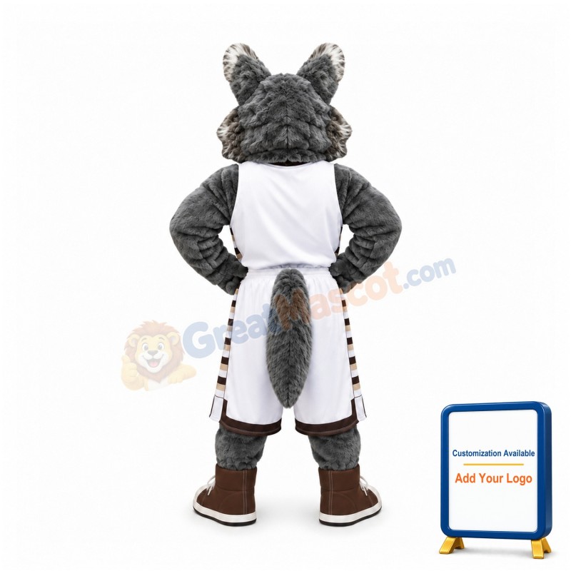 Grey Sport Wolf Mascot Costume